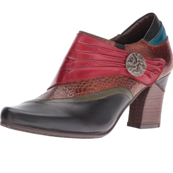 L’Artiste by Spring Step Women's Fia Dress Pump Embossed Hand Painted Leather - Picture 2 of 16